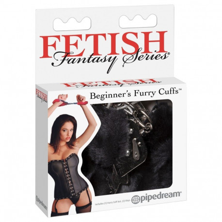 Fetish Fantasy Series käerauad karvkattega, must