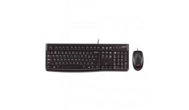 LOGITECH MK120 Corded Combo - BLACK - USB - RUS