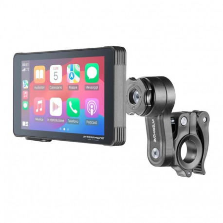 Motorcycle GPS Display - Interphone Sync55 Smart Display 5.5" Touchscreen, Bluetooth, Wi-Fi Black