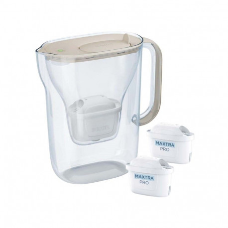 Water Filter Jug - Brita Style Essential 2.4L Capacity With Maxtra Pro Filter Cartridges Sand