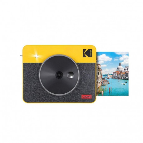 Digital Camera - Kodak Mini Shot 3 Retro 4Pass Instant Print, Compact Design Yellow