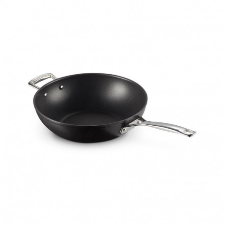 Frying Pan - Le Creuset Toughened Non-Stick Wok 4.7L Black/Silver