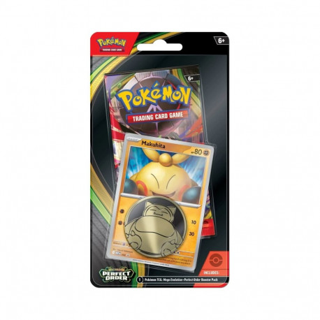 Trading Card Game - Pokémon Mega Evolution Perfect Order Checklane Blister Makuhita, 1 Booster Pack,