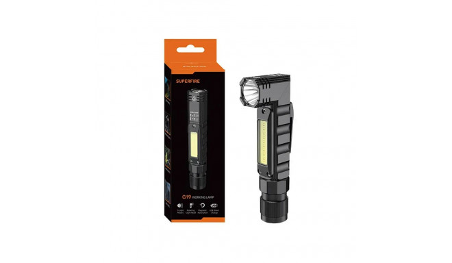 Superfire G19 multifunction flashlight, 200 lm, USB, 5 modes, 200 m