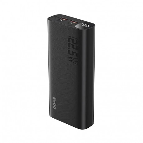 BWOO väline akupank (powerbank) | 20 000 mAh | 22.5W | USB-A, USB-C | LED ekraan | must