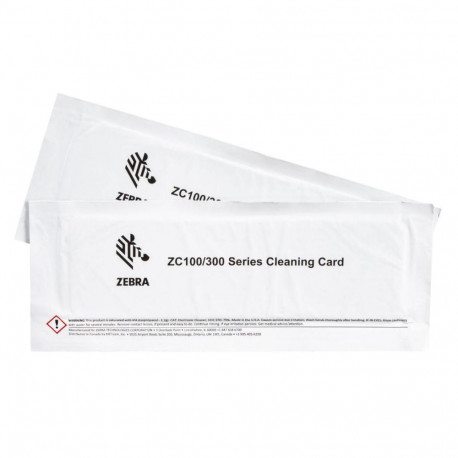 Zebra Cleaning Card Kit (Improved)  ZC100/300 2 Cards   5704174562283