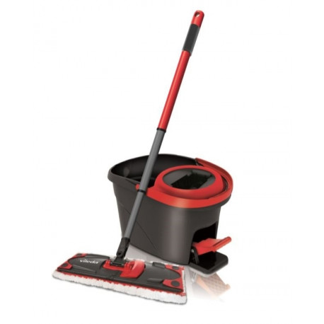 Vileda mop 140827 polüamiid, polüester, polüpropüleen (PP), termoplastne polümeer, must, punane