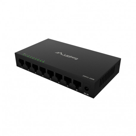 Lanberg ethernet-lüliti DSM1-1008 8x1GB/s haldamata lauapealne 12V metallkorpusega