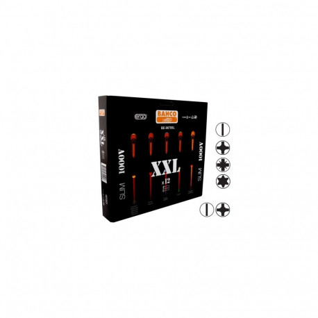 XXL Elektriku kruvikeerajate kmpl. ERGO™ 12 osa - PZ1/2; PH1/2; SL2,5/3,0/3,5/4,0/5,5; Combi PH1/SL5