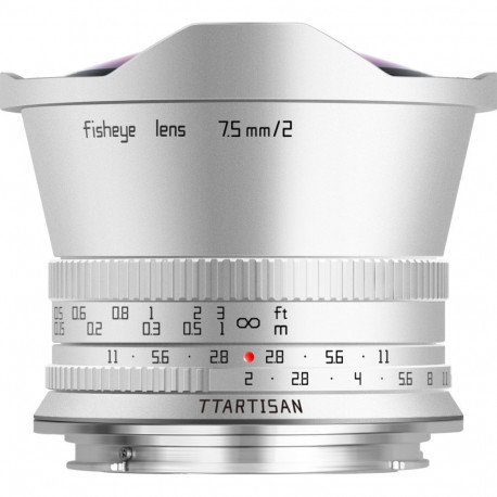 TTARTISAN 7,5mm f/2,0 Fisheye, silber - Canon RF