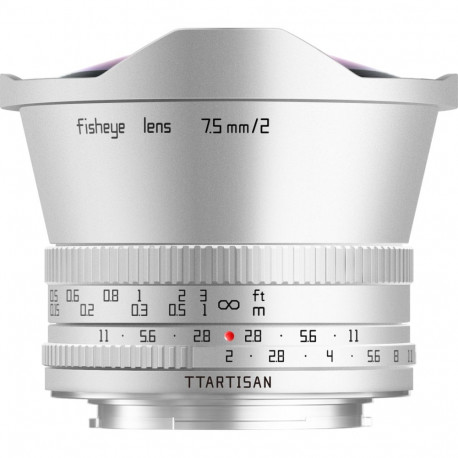 TTARTISAN objektiiv 7,5mm f/2,0 kalasilm Fuji X, hõbedane