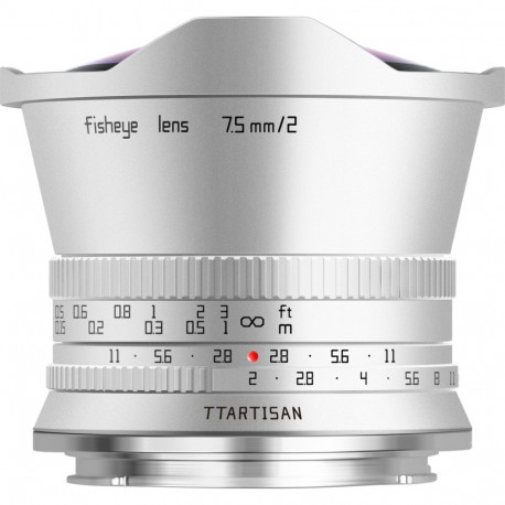 TTARTISAN kalasilm-objektiiv 7,5mm f/2,0 Nikon Z, hõbe