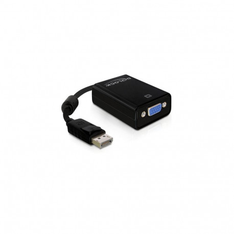 Adapter Displayport Stecker > VGA Buchse (schwarz, 12cm)