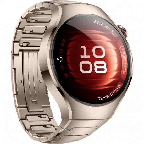 Huawei Watch 5 42mm (Soc-L29M), beige smartwatch, sand gold titanium strap, stainless steel case