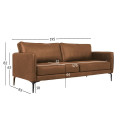 Sofa SOFIA 3-seater, brown