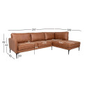 Corner sofa SOFIA RC, brown