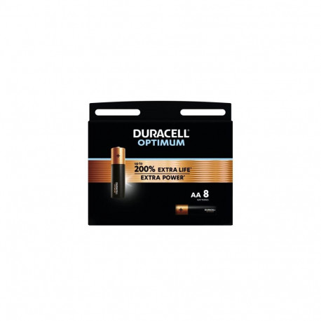 DURACELL Battery (LR6) AA Alkaline Optimum (8 batteries / blister) 1.5V