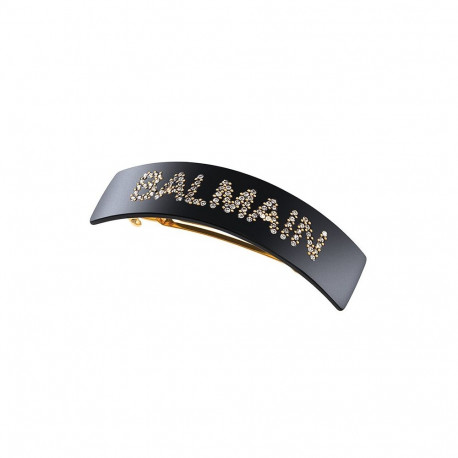 BALMAIN HAIR Swarovski kristallidega juukseklamber must, L / Barrette Swarovski Black Vintage L