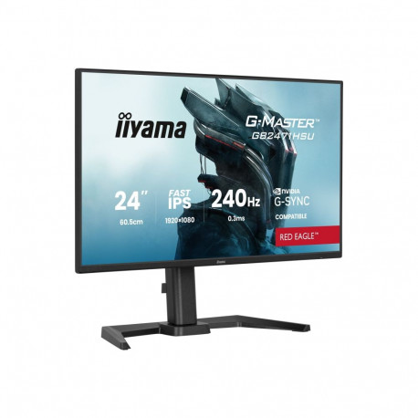 IIYAMA mängumonitor GB2471HSU-B1 24inch kiire IPS G-Master Red Eagle FreeSync Premium / G-Sync Compa
