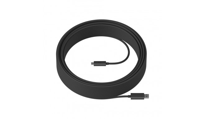 Logitech tugev USB-kaabel USB Type A M to 24 pin USB-C M USB 3.1 10m plenum aktiivne optiline AOC Ro