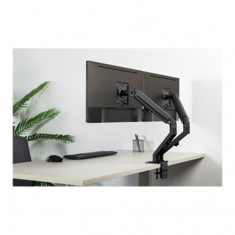 NEOMOUNTS Monitor Dual-DeskMount Gasspring up to 2x 27inch 2x 7kg Grommet/Clamp Full motion VESA75/1