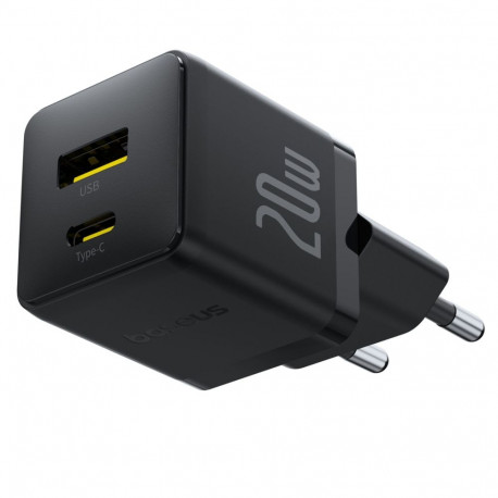 Baseus laadija Palm 20W USB-C USB-A, must