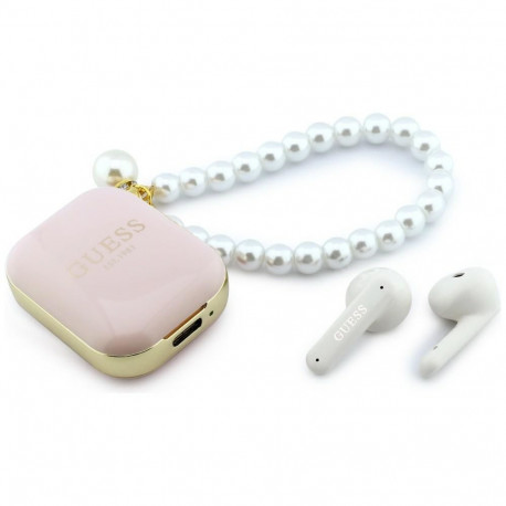Wireless earphone GUESS TWS Pearl Strap GUE005292 pink