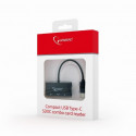 Gembird card reader SD/microSD USB-C, black