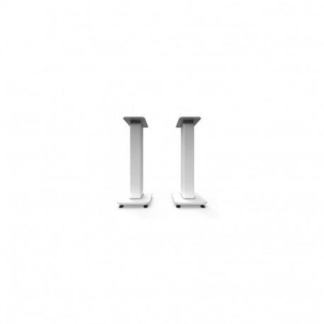 KANTO AUDIO 26" TALL FILLABLE SPEAKER STANDS WITH ISOLATION FEET - WHITE (PAIR)