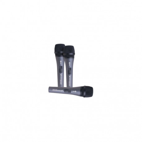 SENNHEISER 3-PACK E835-S, MICROPHONE SET WITH 3X E 835 S, VOCAL MICROPHONE, DYNAMIC, CARDIOID, I/O S