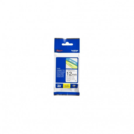 BROTHER TZE-231 BLACK ON WHITE LABELLING TAPE 12MM