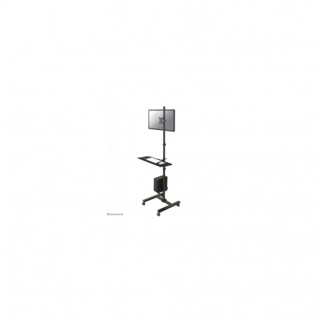 NEWSTAR MOBILE WORKPLACE FLOOR STAND (MONITOR, KEYBOARD/MOUSE & PC) 10-32" BLACK