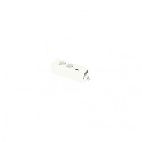 SCHNEIDER ELECTRIC UNICA SYSTEM+ MOD.UNIT 2XSCHUKO+USBA/C WHITE