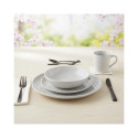 DINNER PLAT 27.4CM WHI DOT STRACCIATELLA