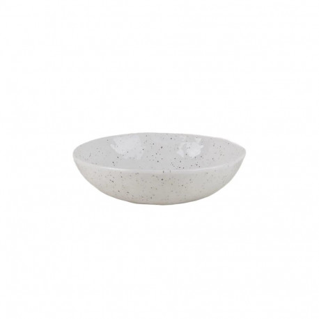 BOWL 20.5CM WHITE DOTS STRACCIATELLA