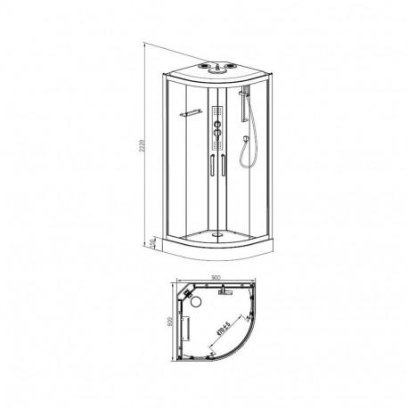 CHROME QUICK INSTALL SHOWER CABIN