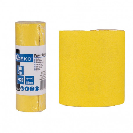 Geko Sandpaper - roll G78445, 115mm x 3m, P120, 1 piece