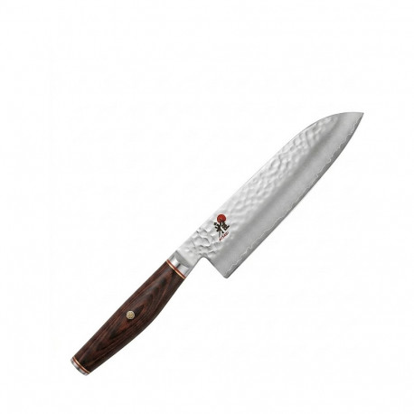 "MIYABI Santoku Kochmesser, Stahl, 180 mm, silber / braun, 34074-181-0"