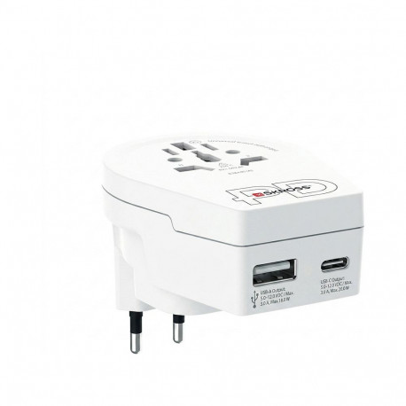 SKROSS reisiadapter AC20PD USB maailmast UK
