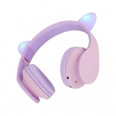 "PowerLocus P2 Kids Kinder- Kopfhrer lila/pink mit Ohren"
