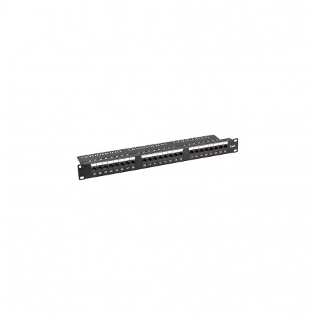 "EFB Patchpanel Cat.6,UTP 19""/1HE 24xRJ45 schwarz"