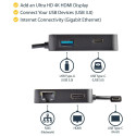D StarTech mitmeportiline USB-C adapter