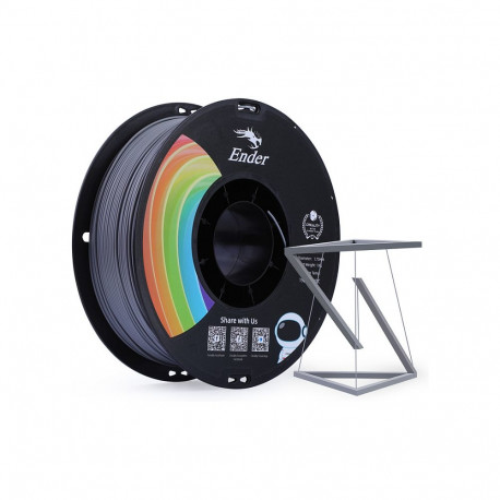 "Creality PLA+ Filament, 3D-Filament (grau, 1 kg, 1,75 mm, auf Rolle)"