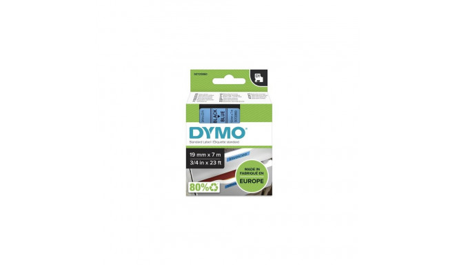 DYMO Authentic D1 Labels | Black Print on Blue Tape | 19 mm x 7 m | Self-Adhesive Labels for LabelMa