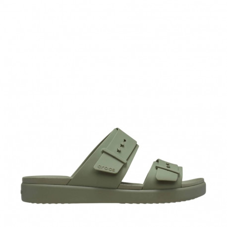Klapki damskie Crocs Brooklyn Buckle Low zielone 211215 3BX 37-38