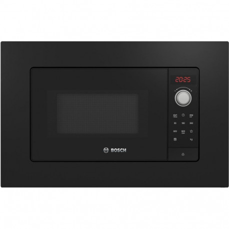 Microwave Oven - Bosch Serie 2 BFL623MB3 20L 800W Built-In Solo Microwave Black