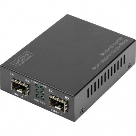 Gigabit multimoodne/monomoodne meediakonverter SFP, must