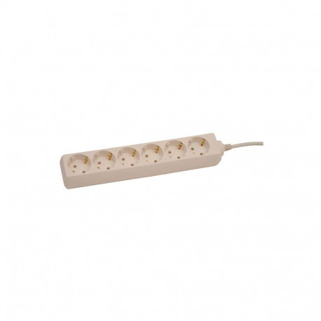 Pikendusjuhe 1,5 meetrit 6 pesa 3G,VALGE, maandusega, Acuma