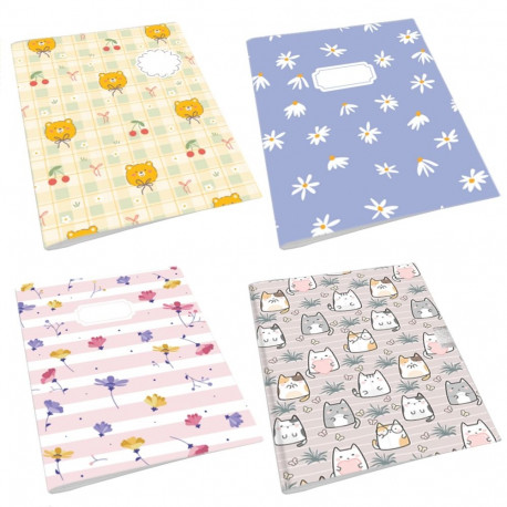 Kaustik A5 36l. 5x5ruut Girls mix, Lamineeritud kaaned