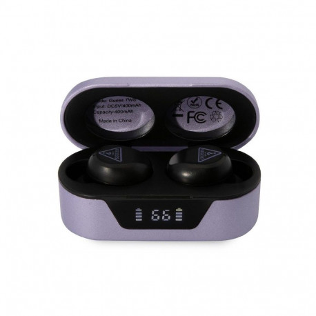 Guess True Wireless Triangle Logo BT5.0 Stereo Earphones Purple